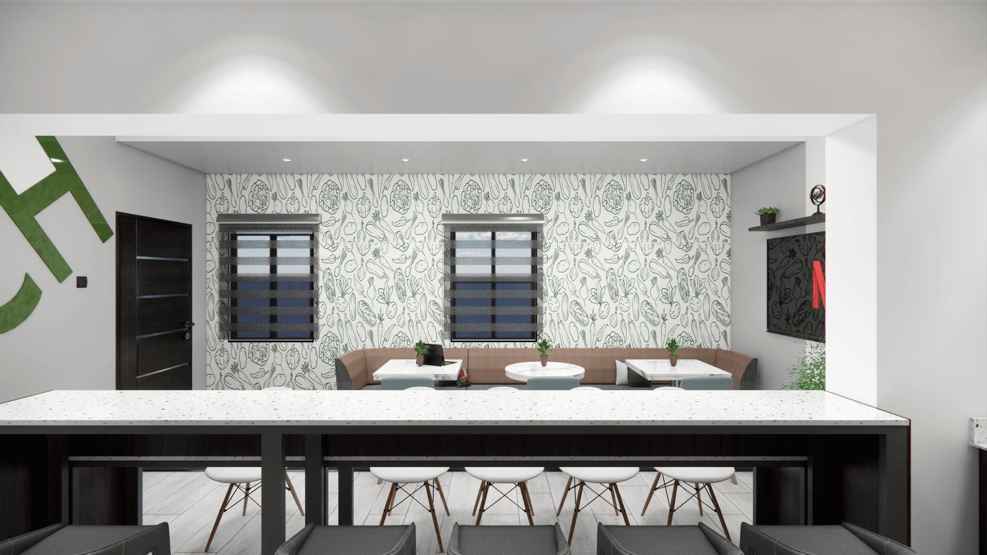 Adino Capital staff cafeteria redesign — modern workplace amenity Lagos