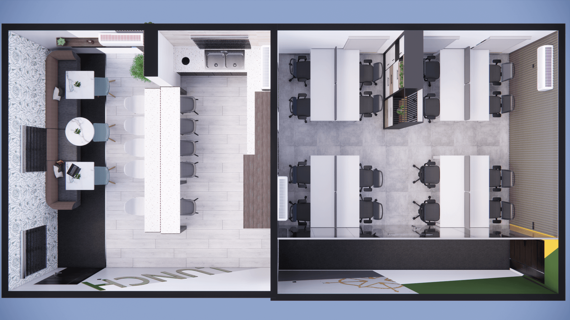 Adino Capital open-plan office interior — commercial workspace fit-out in Lagos by X35 Projects