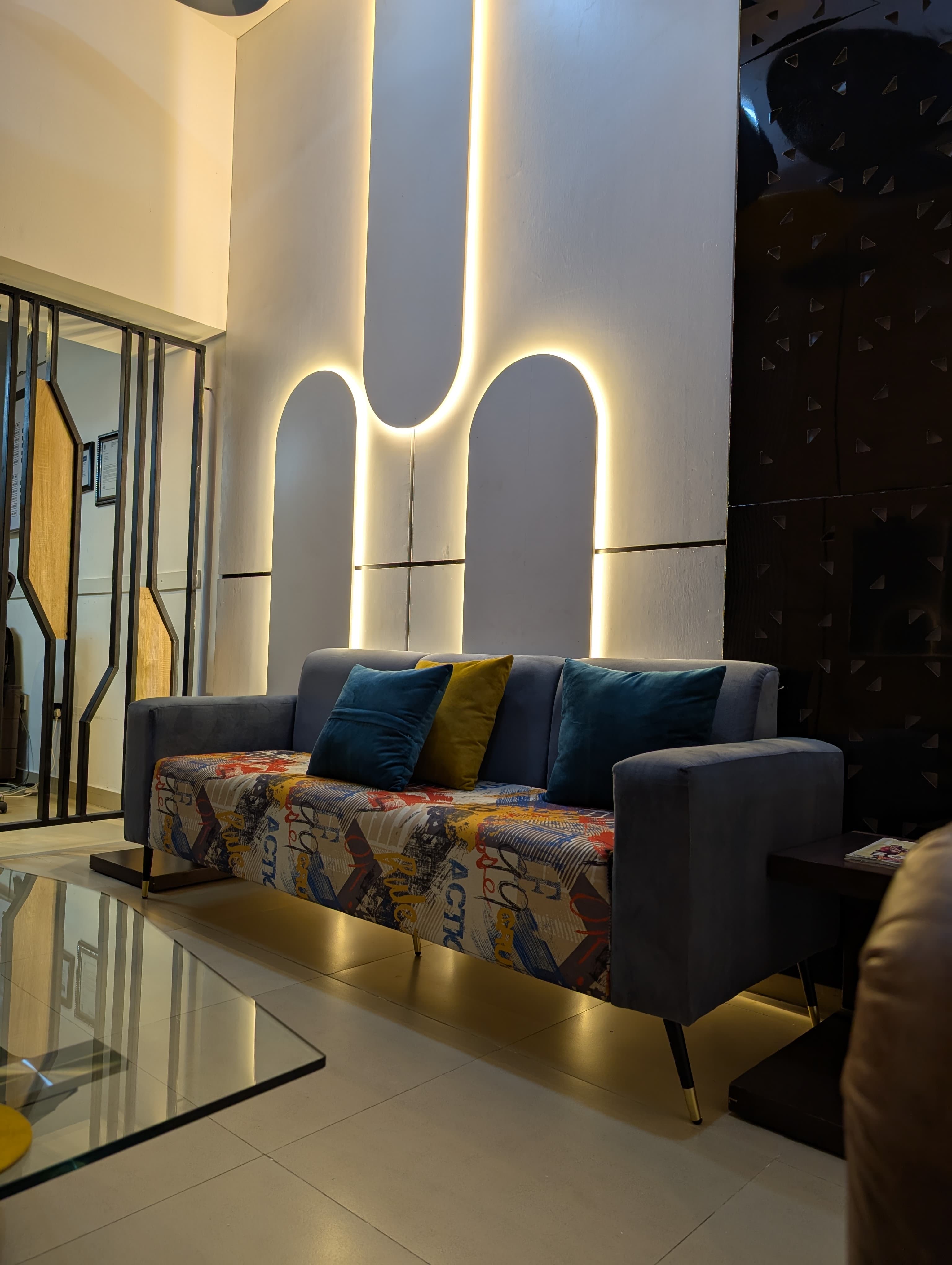 The Brook Finance reception and entrance interior design — corporate office Lagos