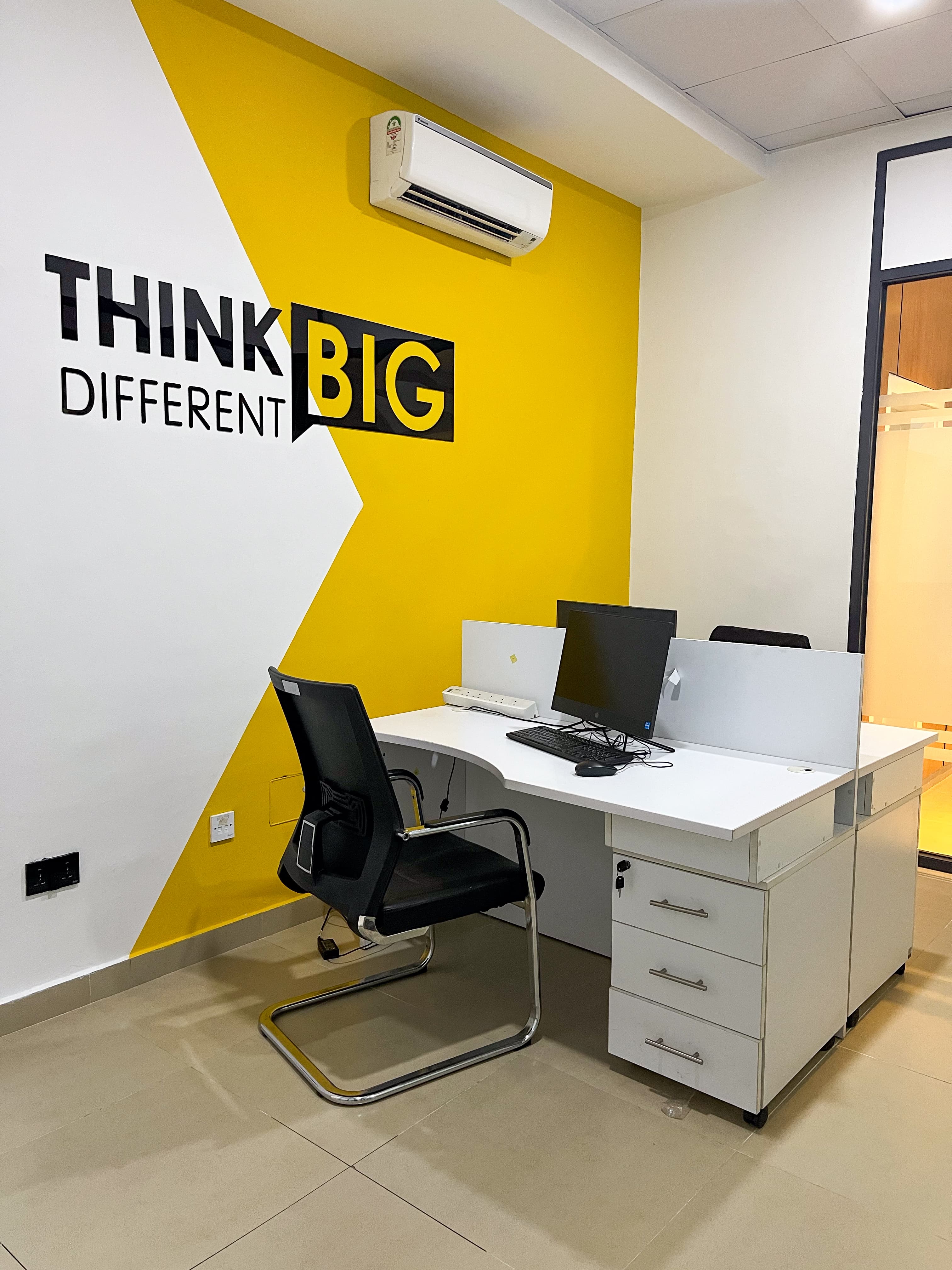 The Brook Finance joinery and material finish detail — commercial office Lagos