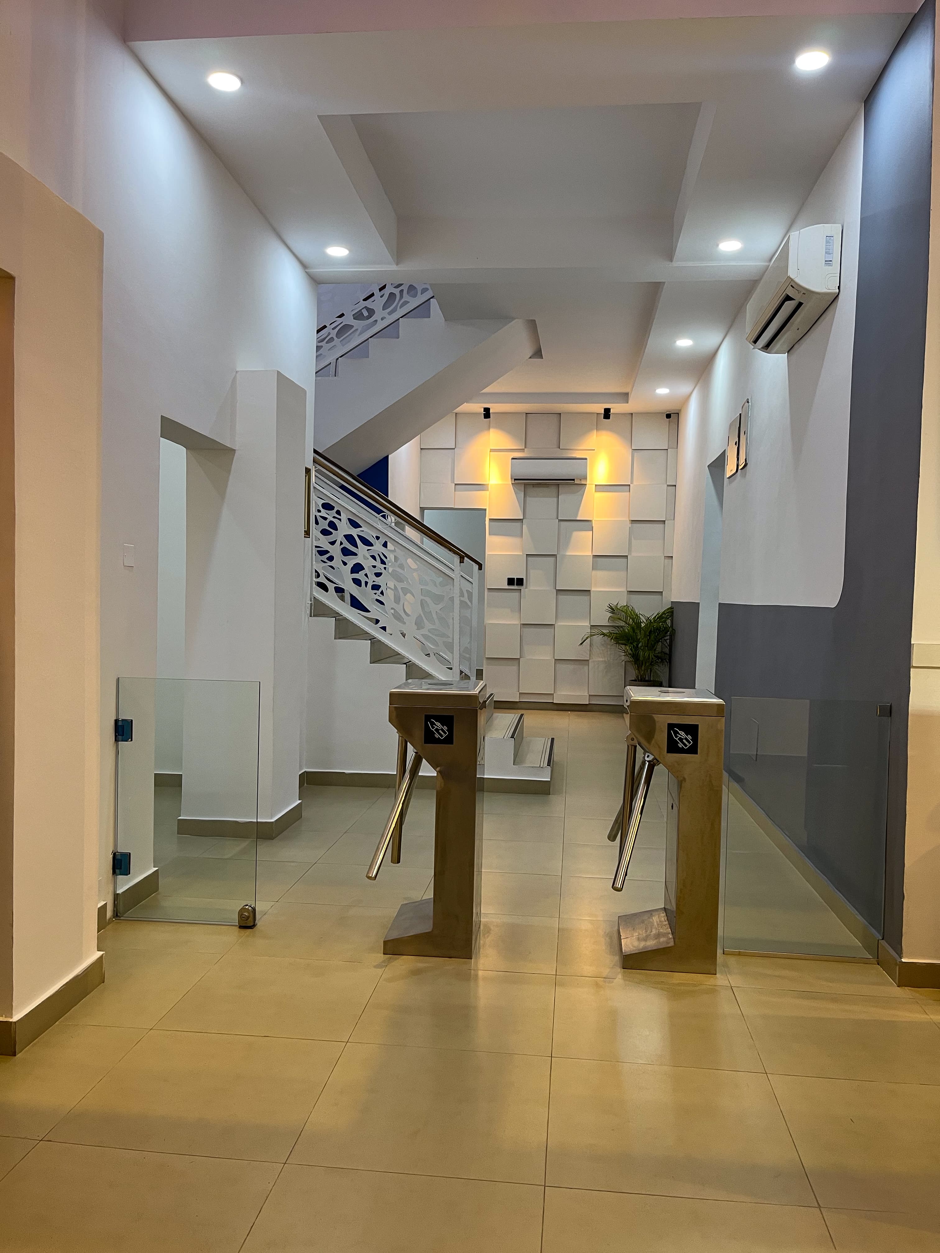 The Brook Finance lounge and breakout area interior design — Lagos