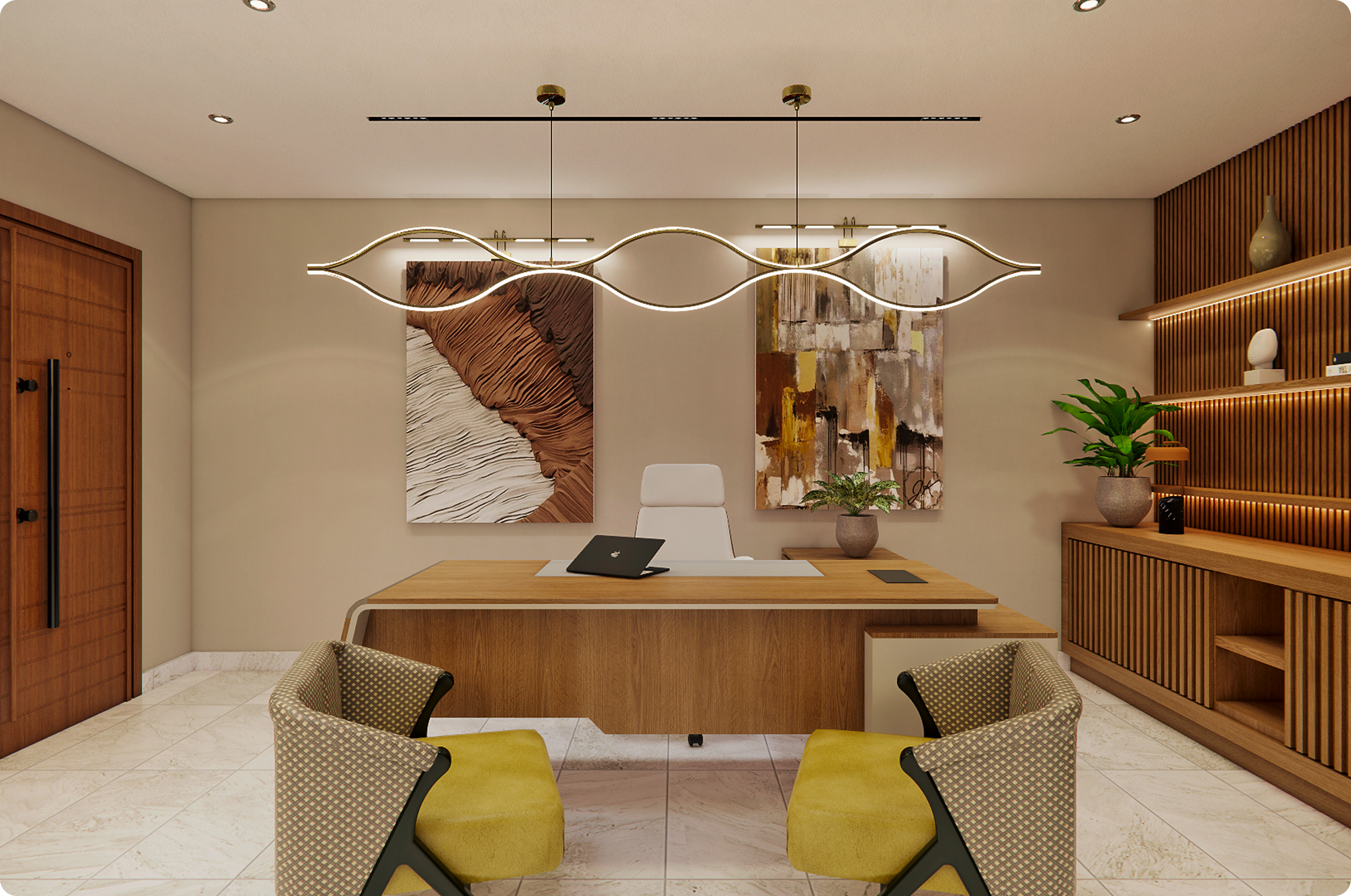 The Brook Finance open-plan workspace interior — 1,609m² corporate office transformation in Lagos