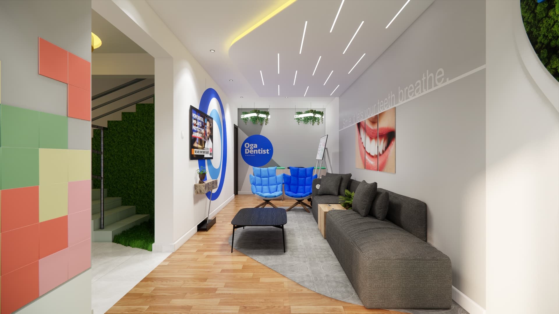 Oga Dentist modern dental clinic interior design in Lagos — patient-centred healthcare environment by X35 Projects