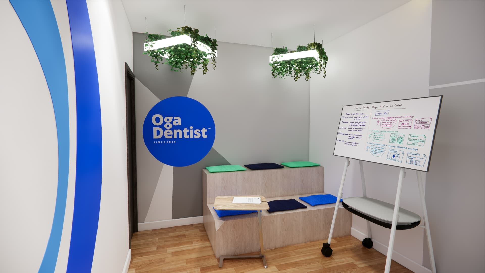 Oga Dentist modern dental clinic interior — healthcare interior design in Lagos by X35 Projects