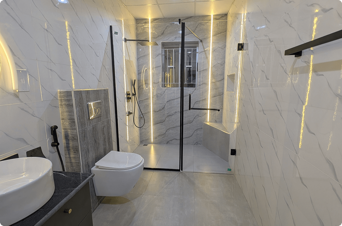 Rob's Place minimalist interior renovation — modern residential redesign in Nigeria by X35 Projects